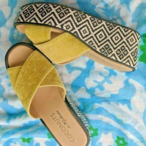 Coconuts By Matisse Platform Slip On Slides LIme